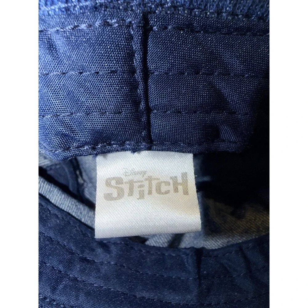 Disney Stitch Kids Blue Denim Bucket Hat Embroidered Lilo & Stitch S/M